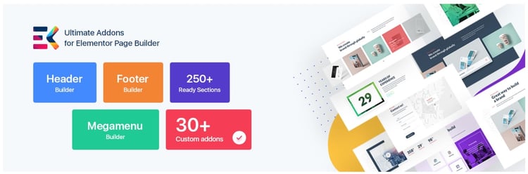 a página do produto para o wordpress mega menu plugin ElementsKit