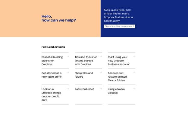 best FAQ pages: Dropbox