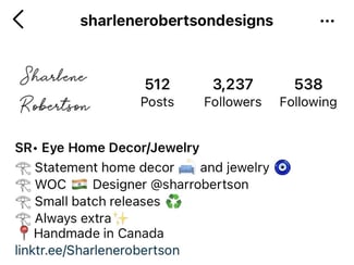 Idée bio instagram: exemple de conceptions de sharlene robertson