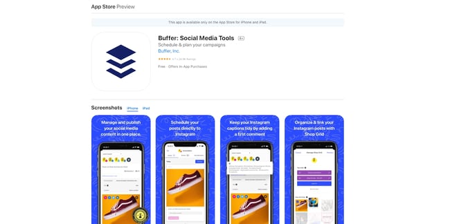 The best applications for marketing: Buffer
