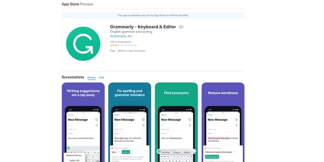 Best Apps for Marketers: Grammarly