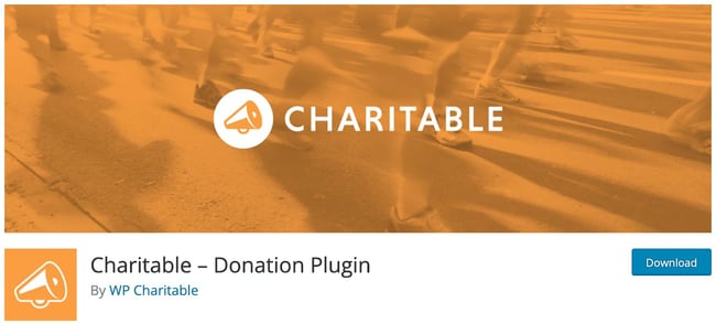 download page for the wordpress donation plugin charitable
