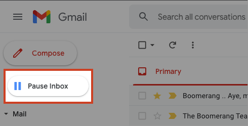 boomerang's pause email feature on Gmail
