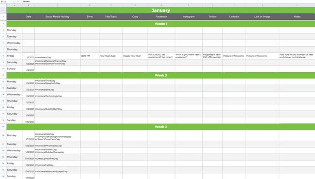 social media calendar tools: Firefly Marketing