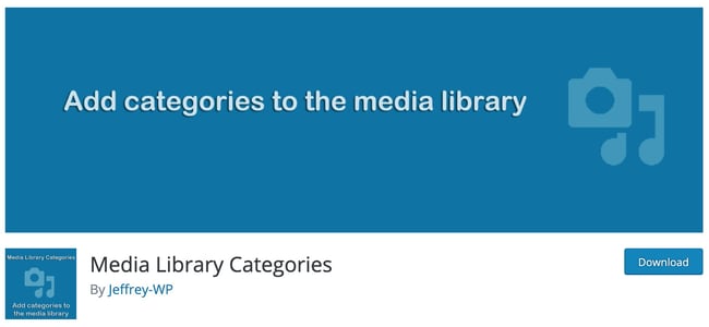 download page for the wordpress media management plugin media library categories