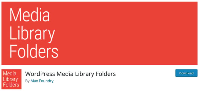 download page for the wordpress media management plugin media library folders