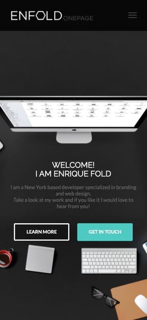 mobile preview of the mobile friendly wordpress theme Enfold