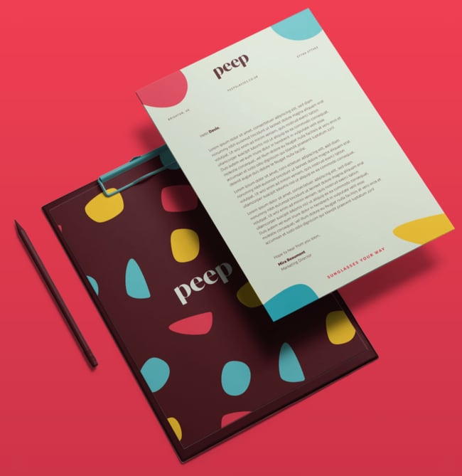 letterhead examples with logos: illustration example