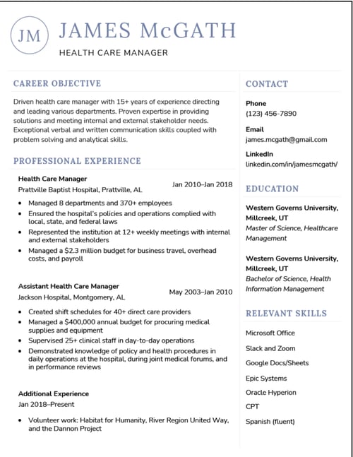  Minimalist resume