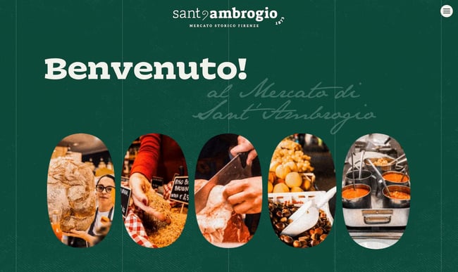 vintage website design example: mercato di sant'ambrogio