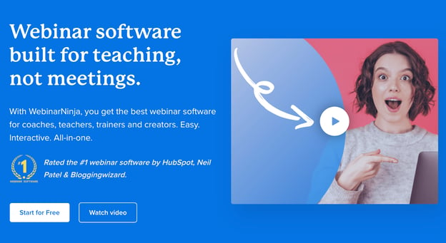 best webinar software for marketers: webinarninja