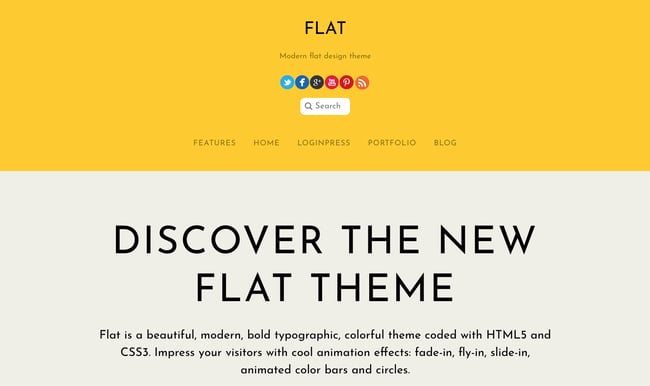 local business wordpress theme demo: flat