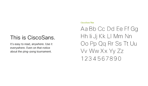 cisco brand style guide sans typography