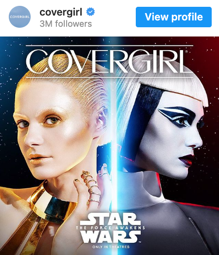 Co-Branding Partnership Business Examples: lucasfilms covergirl