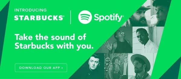 Co-Branding Partnership Business Examples: starbucks spotify