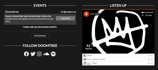 About Us Page Examples: doomtree events