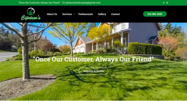 Landscaping Website Design