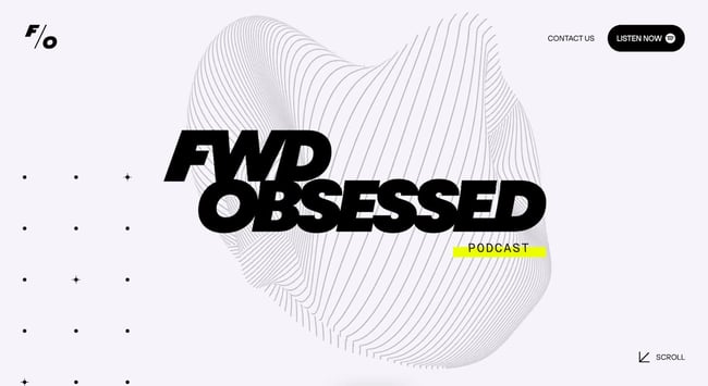 podcast website example: forward obsessed