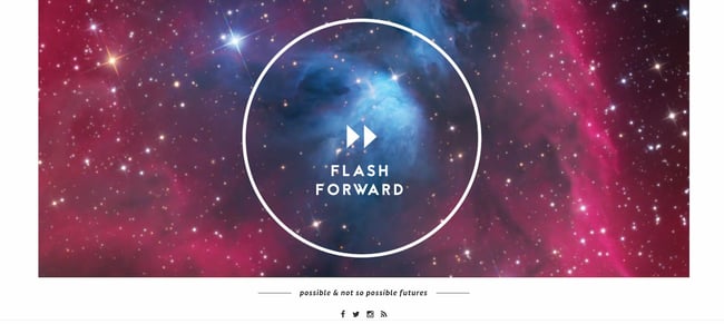 podcast website example: flash forward