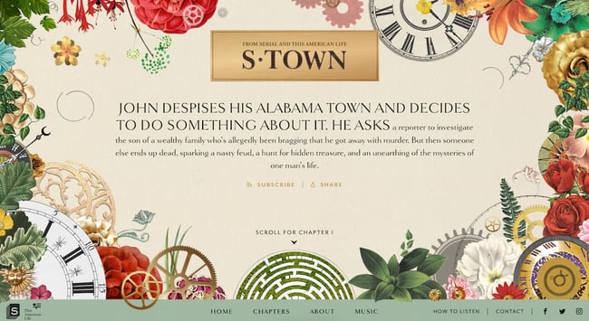 podcast website example: s-town