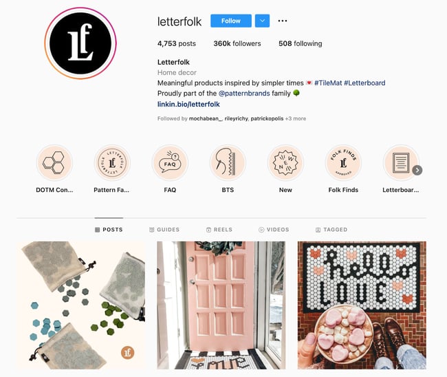 Best Brands on Instagram: Letterfolk