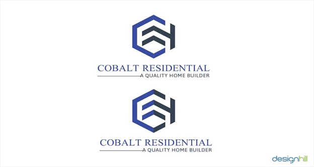 luxury real estate logos: cobalt