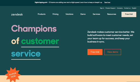 Zendesk customer service platform