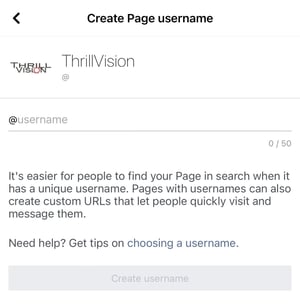 How to create your facebook vanity URL step 2