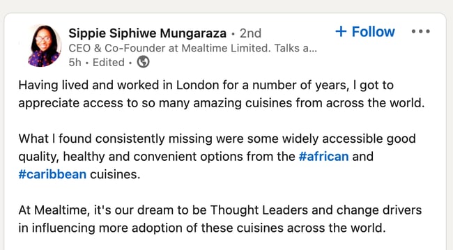 Thought leadership content to drive traffic featuring Sippie Siphiwe Mungaraza