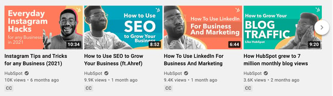 HubSpot video marketing example to drive traffic to your website