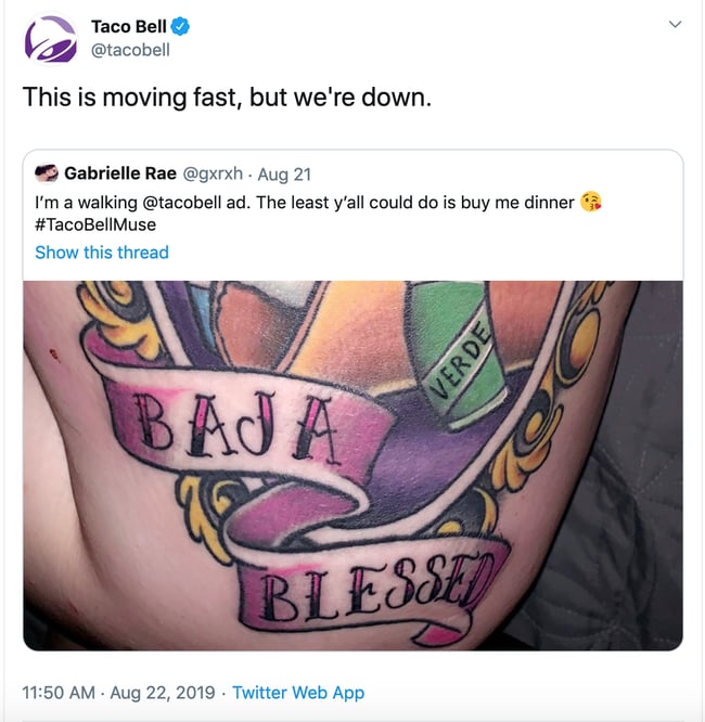Taco Bell uses humor to delight customers on Twitter