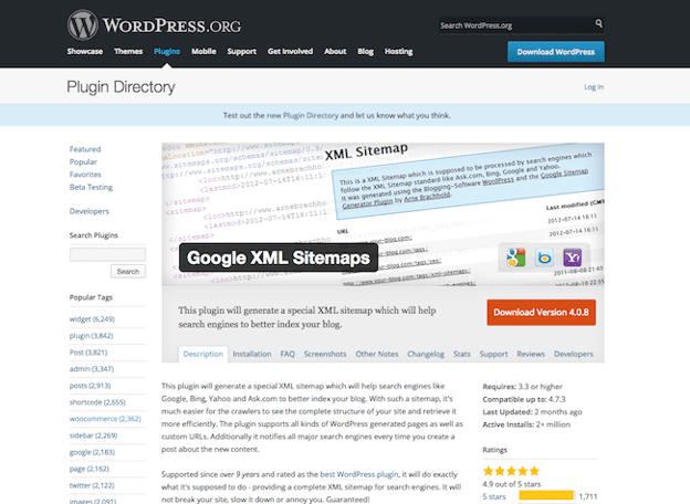 أفضل ملحقات WordPress للمسوقين: خرائط مواقع XML من Google