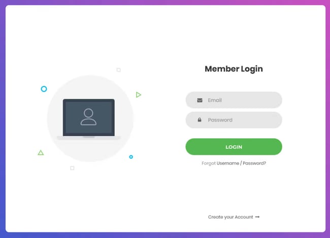 bootstrap form template example: login form
