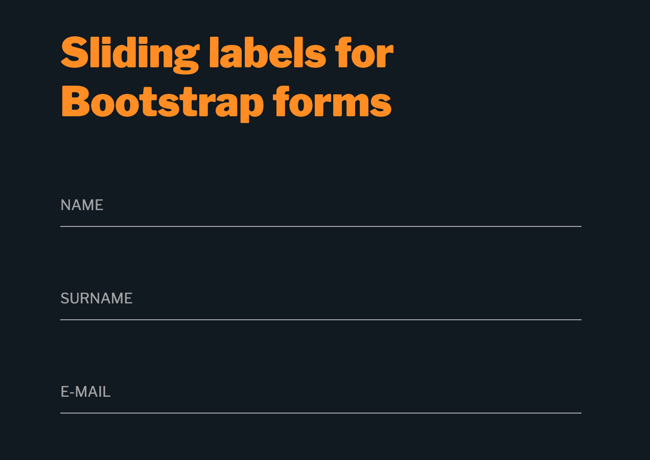bootstrap form template example: newsletter form