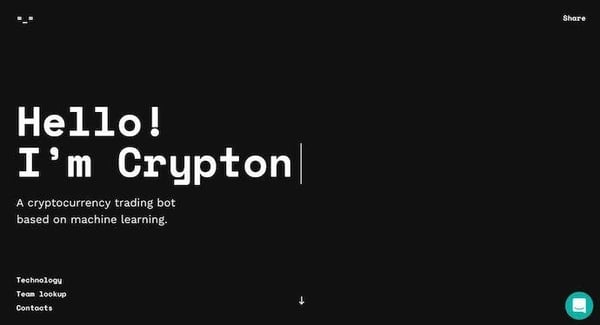 crypton.trading best website design award winner 2018