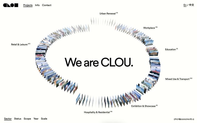 3d presentation websites homepage for the 3d website clou