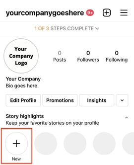 How to add instagram highlight covers step 1