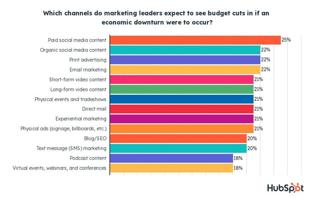 where marketing leaders expect to see budget cuts