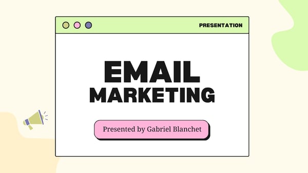 five-minute presentation, email marketing sample slide deck