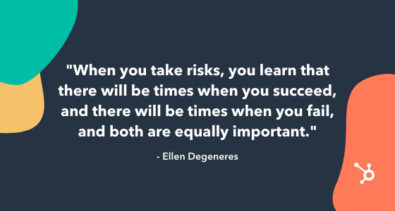 quotes about learning from failure: ellen degeneres