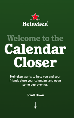 ejemplo de marketing de iot: cierre del calendario heineken 