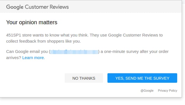 tips for generating third party reviews: signing up for Google Customer Reviews