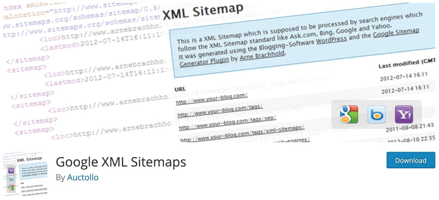 product page for the WordPress sitemap plugin Google XML Sitemaps
