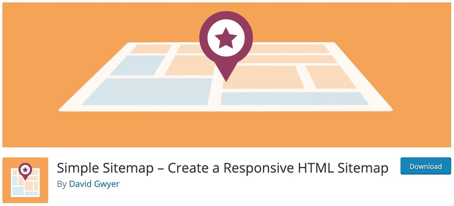 product page for the WordPress sitemap plugin Simple Sitemap