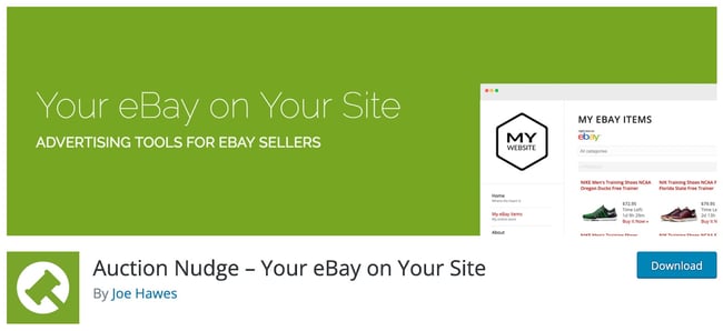product page for the wordpress auction plugin auction nudge