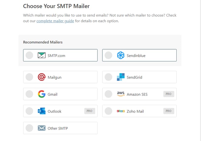 SMTP Plugin Setup - WP Mail SMTP interface