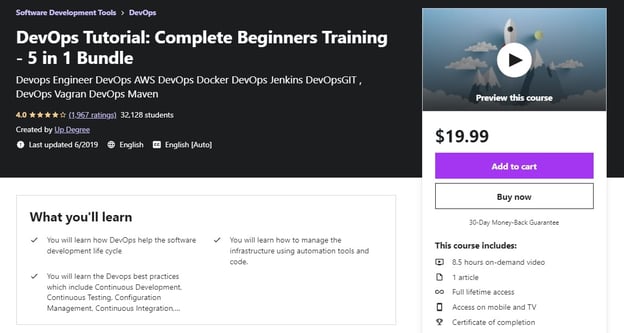 DevOps Tutorial: Complete Beginners Training homepage