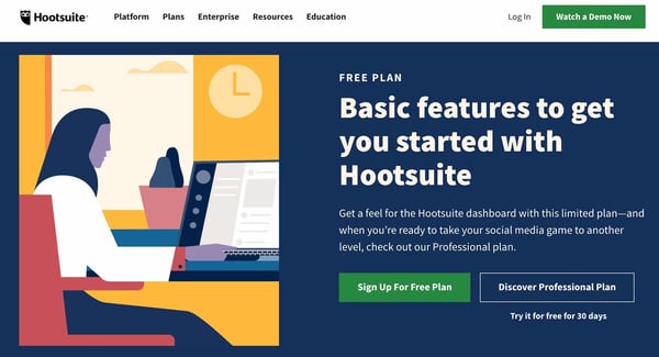 hootsuite free social media management tool
