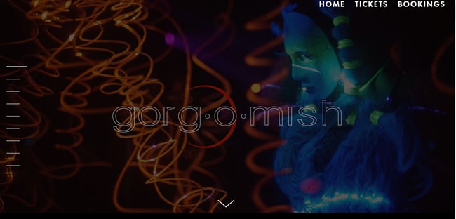 nightclub website design examples; GorgOMish