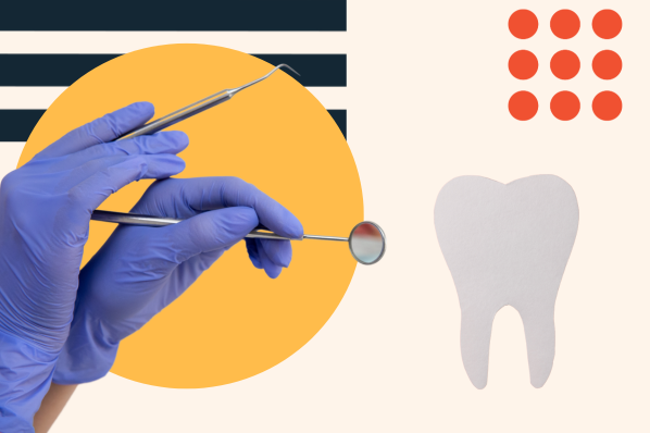 dental website featuring dental tools